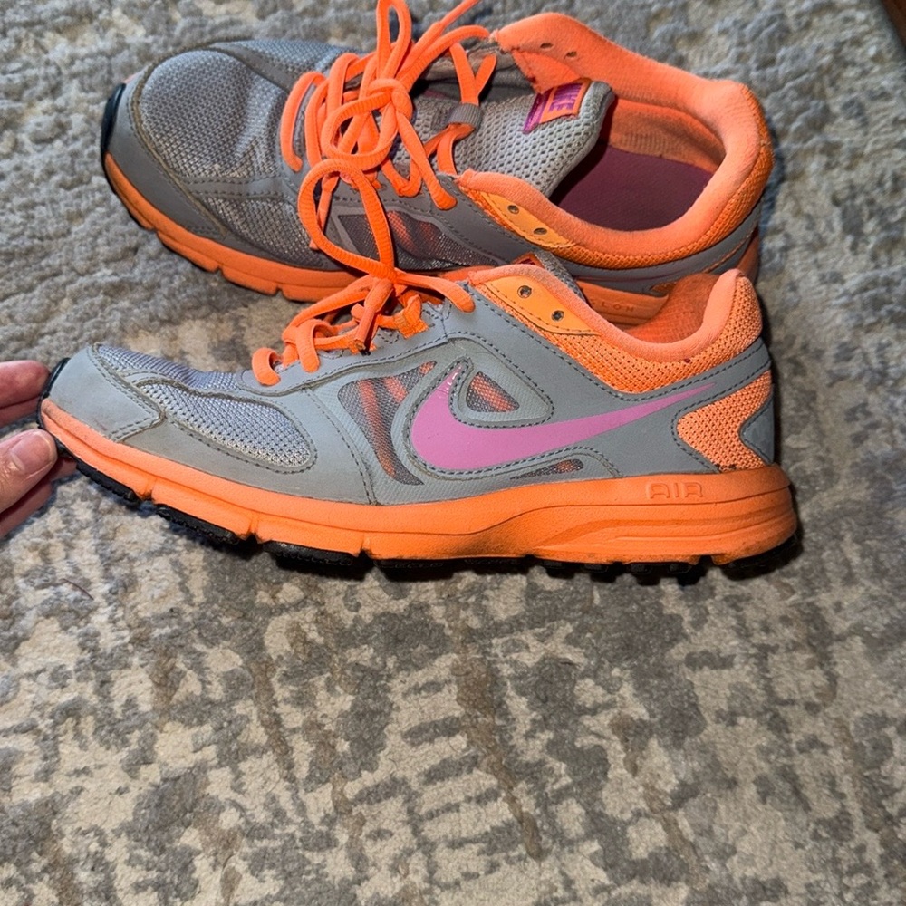 Nike Air Orange and Purple Sneakers